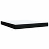 Stella Homewares Box Spring Bed with Mattress Black Double Fabric