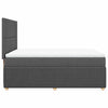 Stella Homewares Box Spring Bed with Mattress Dark Grey Queen Fabric