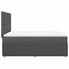 Stella Homewares Box Spring Bed with Mattress Dark Grey Queen Fabric