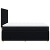Stella Homewares Box Spring Bed with Mattress Black Queen Fabric