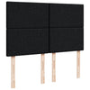 Stella Homewares Box Spring Bed with Mattress Black Queen Fabric