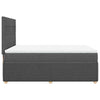 Stella Homewares Box Spring Bed with Mattress Dark Grey Queen Fabric