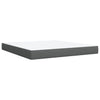 Stella Homewares Box Spring Bed with Mattress Dark Grey Queen Fabric