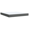 Stella Homewares Box Spring Bed with Mattress Dark Grey Queen Fabric