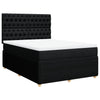 Stella Homewares Box Spring Bed with Mattress Black Queen Fabric