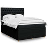 Stella Homewares Box Spring Bed with Mattress Black Queen Fabric