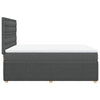 Stella Homewares Box Spring Bed with Mattress Dark Grey Queen Fabric