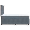 Stella Homewares Box Spring Bed with Mattress Dark Grey King Single Velvet