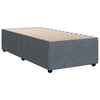 Stella Homewares Box Spring Bed with Mattress Dark Grey King Single Velvet