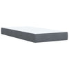 Stella Homewares Box Spring Bed with Mattress Dark Grey King Single Velvet