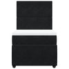 Stella Homewares Box Spring Bed with Mattress Black King Single Velvet