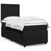 Stella Homewares Box Spring Bed with Mattress Black King Single Velvet