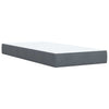 Stella Homewares Box Spring Bed with Mattress Dark Grey King Single Velvet