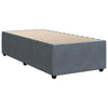 Stella Homewares Box Spring Bed with Mattress Dark Grey King Single Velvet