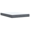 Stella Homewares Box Spring Bed with Mattress Dark Grey Double Velvet