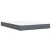 Stella Homewares Box Spring Bed with Mattress Dark Grey Queen Velvet