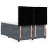 Stella Homewares Box Spring Bed with Mattress Dark Grey Queen Velvet