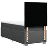 Stella Homewares Box Spring Bed with Mattress Dark Grey King Single Fabric