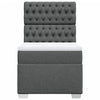 Stella Homewares Box Spring Bed with Mattress Dark Grey King Single Fabric