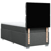 Stella Homewares Box Spring Bed with Mattress Dark Grey King Single Fabric