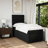 Stella Homewares Box Spring Bed with Mattress Black King Single Fabric
