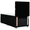 Stella Homewares Box Spring Bed with Mattress Black King Single Fabric