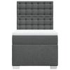 Stella Homewares Box Spring Bed with Mattress Dark Grey King Single Fabric