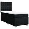 Stella Homewares Box Spring Bed with Mattress Black King Single Fabric