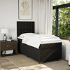 Stella Homewares Box Spring Bed with Mattress Black King Single Fabric