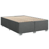 Stella Homewares Box Spring Bed with Mattress Dark Grey Queen Fabric