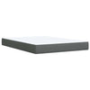Stella Homewares Box Spring Bed with Mattress Dark Grey Queen Fabric