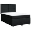 Stella Homewares Box Spring Bed with Mattress Black Queen Fabric