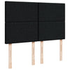 Stella Homewares Box Spring Bed with Mattress Black Queen Fabric
