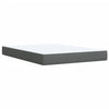 Stella Homewares Box Spring Bed with Mattress Dark Grey Queen Fabric