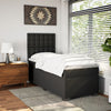 Stella Homewares Box Spring Bed with Mattress Black King Single Faux Leather