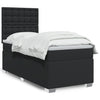 Stella Homewares Box Spring Bed with Mattress Black King Single Faux Leather
