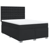 Stella Homewares Box Spring Bed with Mattress Black Queen Faux Leather
