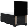 Stella Homewares Box Spring Bed with Mattress Black King Single Velvet