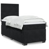 Stella Homewares Box Spring Bed with Mattress Black King Single Velvet