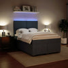 Stella Homewares Box Spring Bed with Mattress Dark Grey Queen Velvet