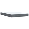 Stella Homewares Box Spring Bed with Mattress Dark Grey Queen Velvet