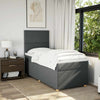 Stella Homewares Box Spring Bed with Mattress Dark Grey King Single Fabric