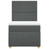 Stella Homewares Box Spring Bed with Mattress Dark Grey King Single Fabric