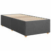 Stella Homewares Box Spring Bed with Mattress Dark Grey King Single Fabric