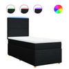 Stella Homewares Box Spring Bed with Mattress Black King Single Fabric