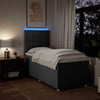 Stella Homewares Box Spring Bed with Mattress Dark Grey King Single Fabric