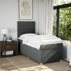 Stella Homewares Box Spring Bed with Mattress Dark Grey King Single Fabric
