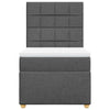 Stella Homewares Box Spring Bed with Mattress Dark Grey King Single Fabric