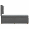 Stella Homewares Box Spring Bed with Mattress Dark Grey King Single Fabric