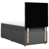 Stella Homewares Box Spring Bed with Mattress Dark Grey King Single Fabric